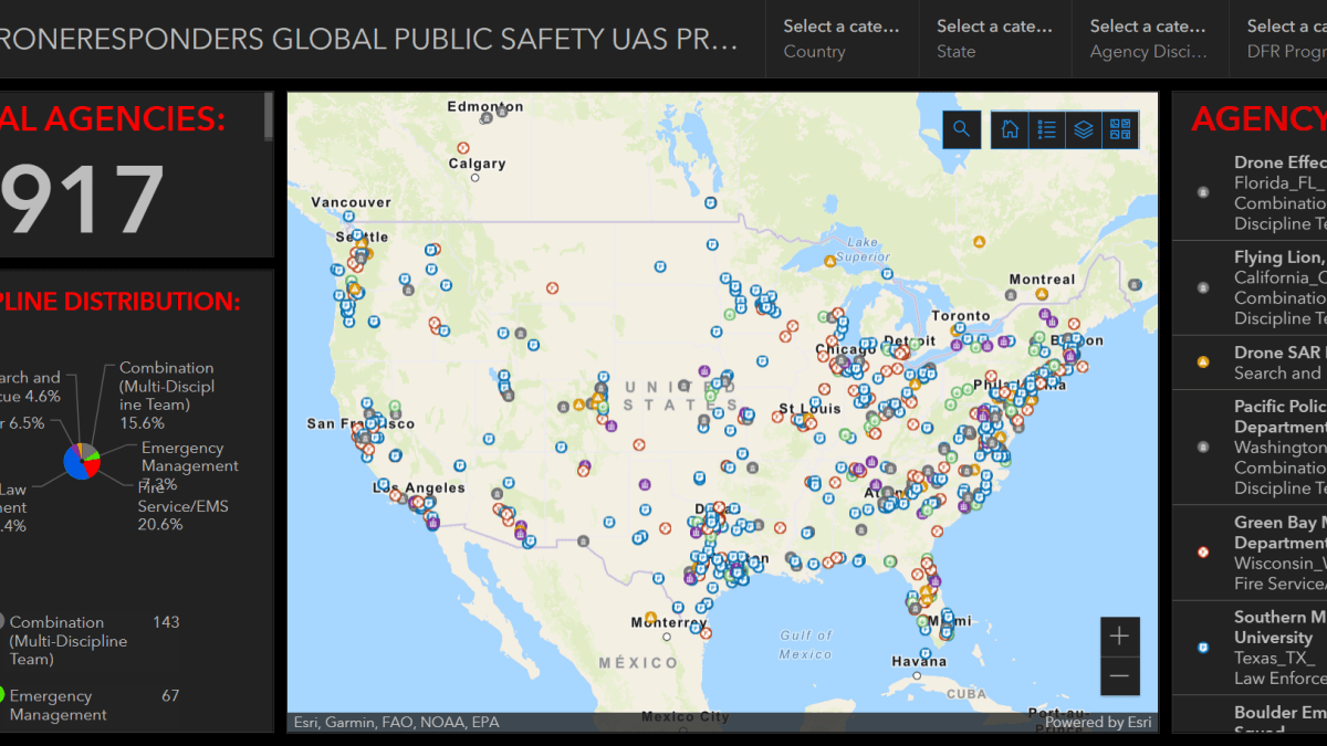 public safety drone map