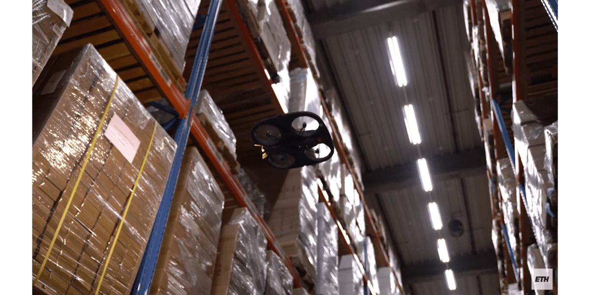 Autonomous drones warehouse
