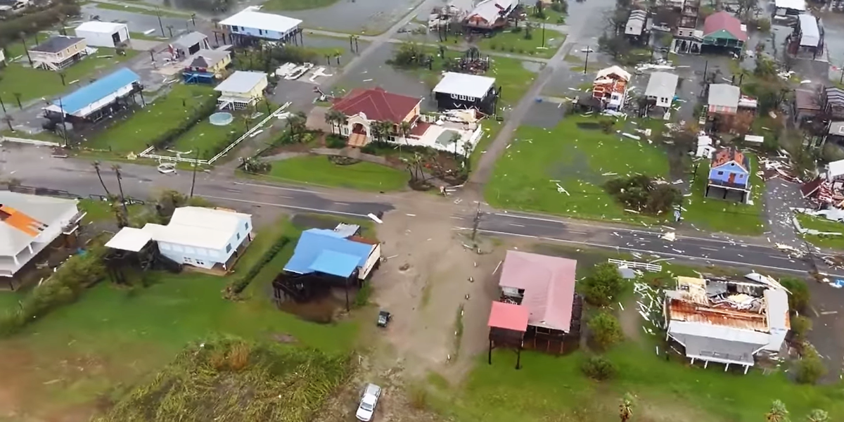 hurricane ida drone video