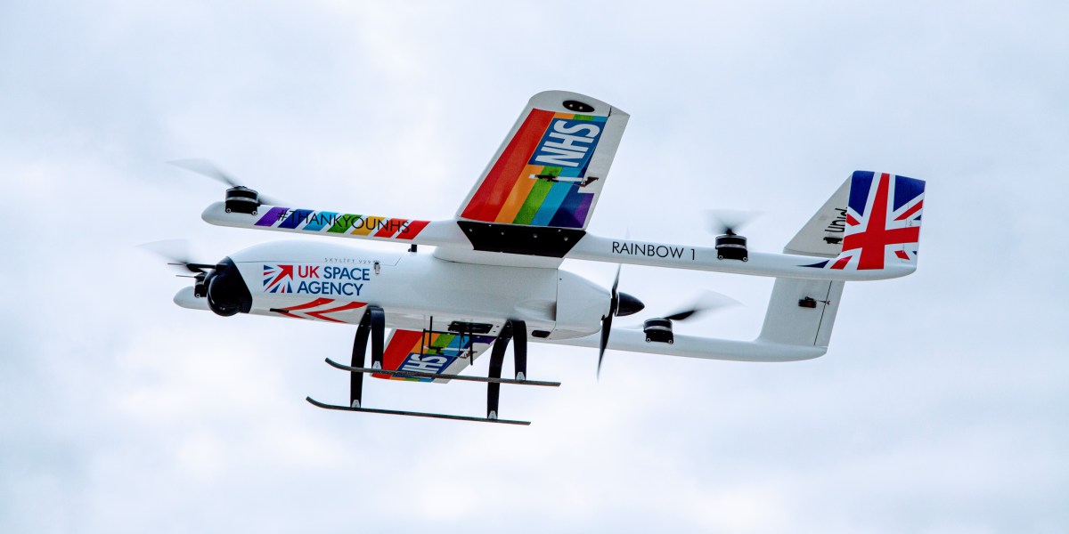 UK drones hospital transport