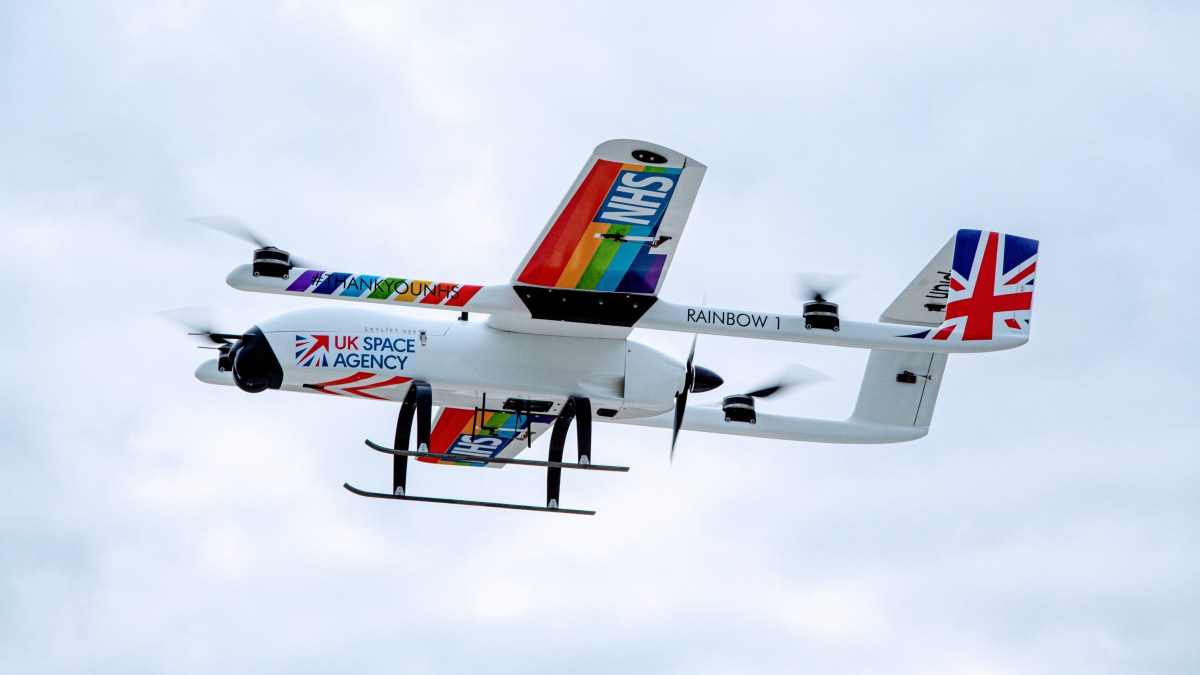 UK drones hospital transport