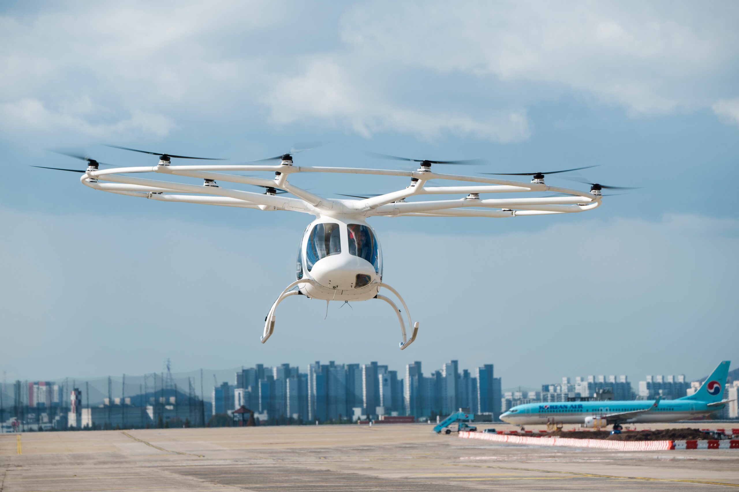 Volocopter совершил первый публичный испытательный полет аэротакси с экипажем в Южной Корее
