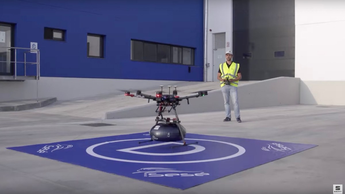 Seat parts drone delivery