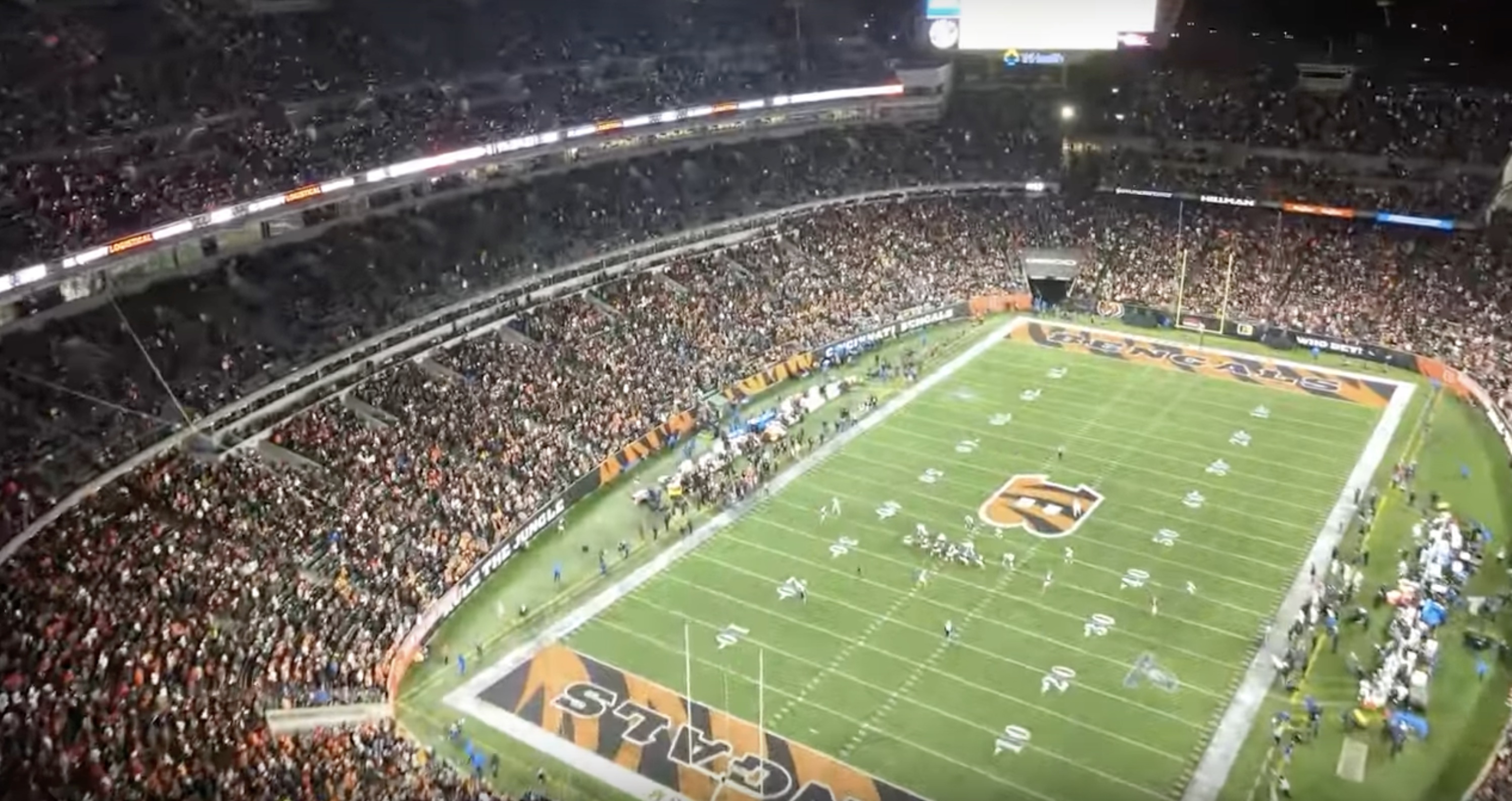 Drone hovering over Bengals game on FAA's radar after video posted online