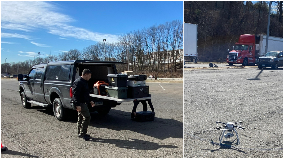 Connecticut police drones truckers
