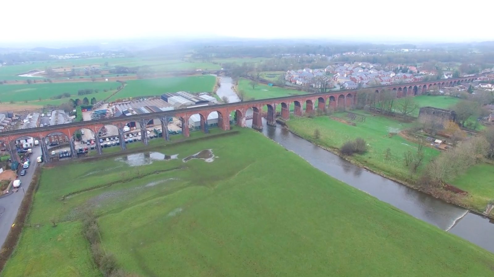 drone Whalley viaduct