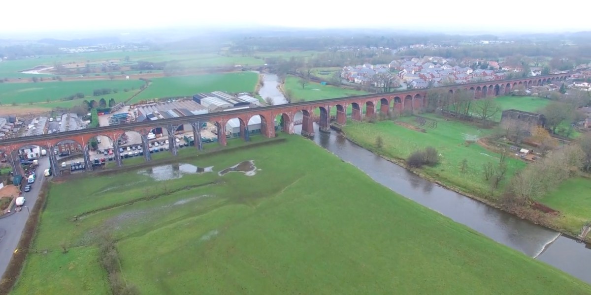 drone Whalley viaduct