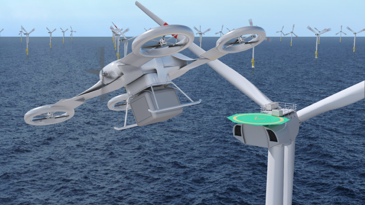 offshore wind farms drones germany