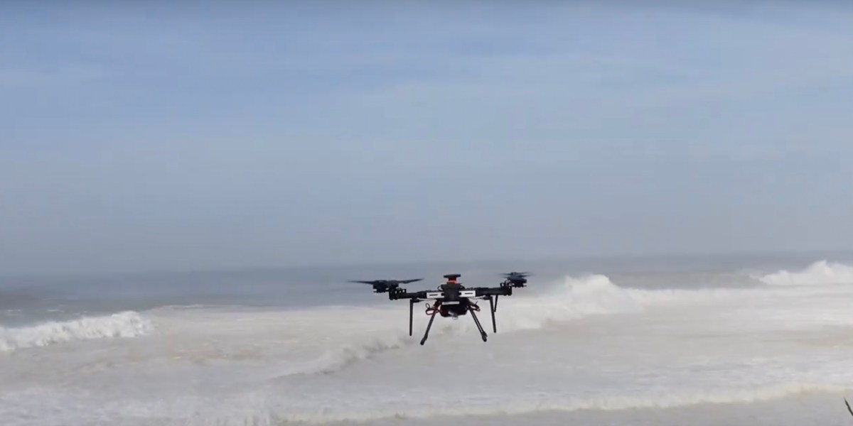 drone wave surfers