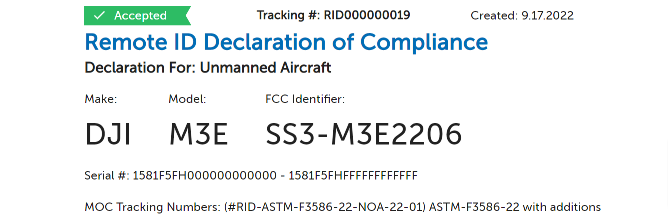 remote id dji mini 2