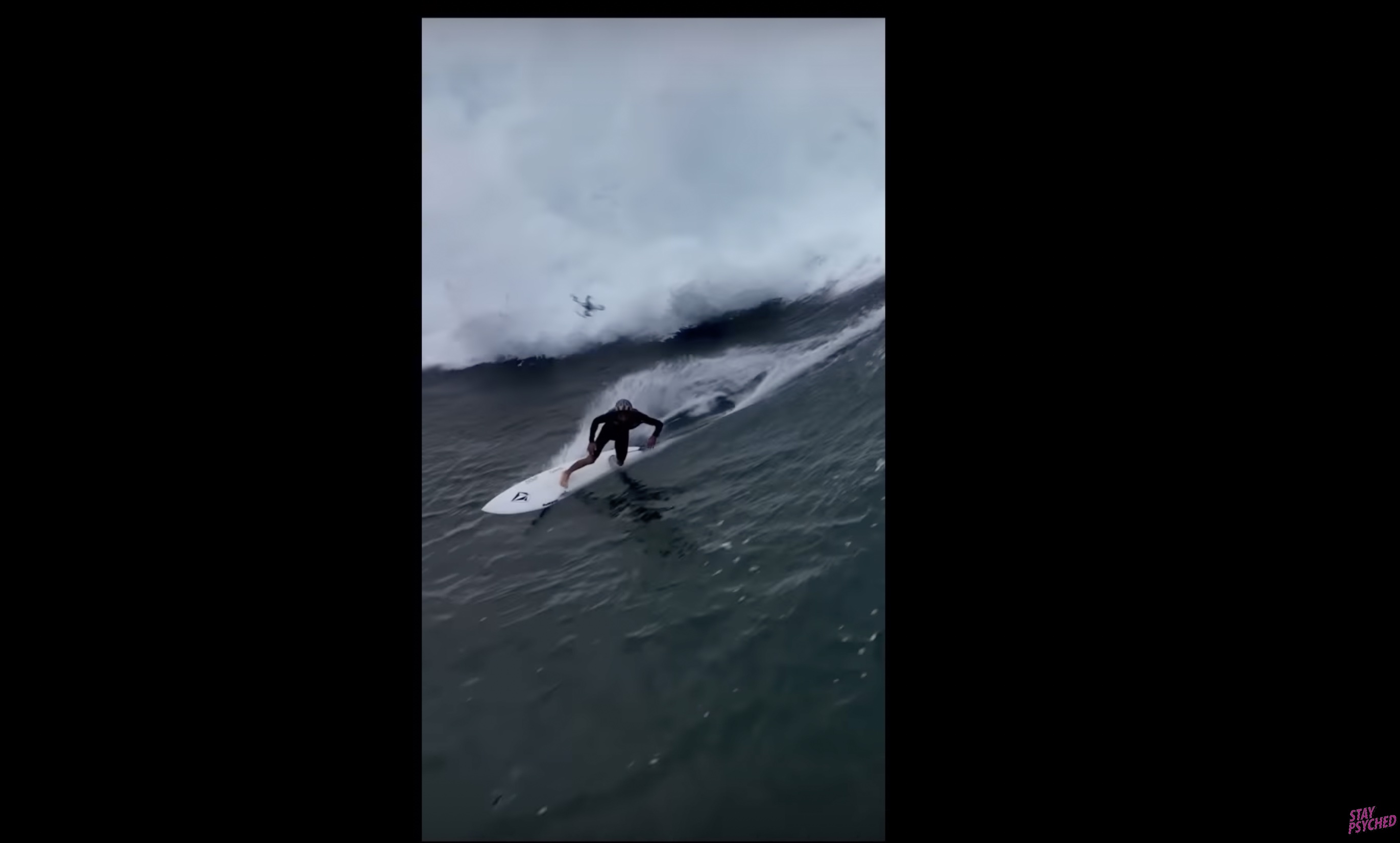 Video captures drones colliding over and nearly beaning surfer