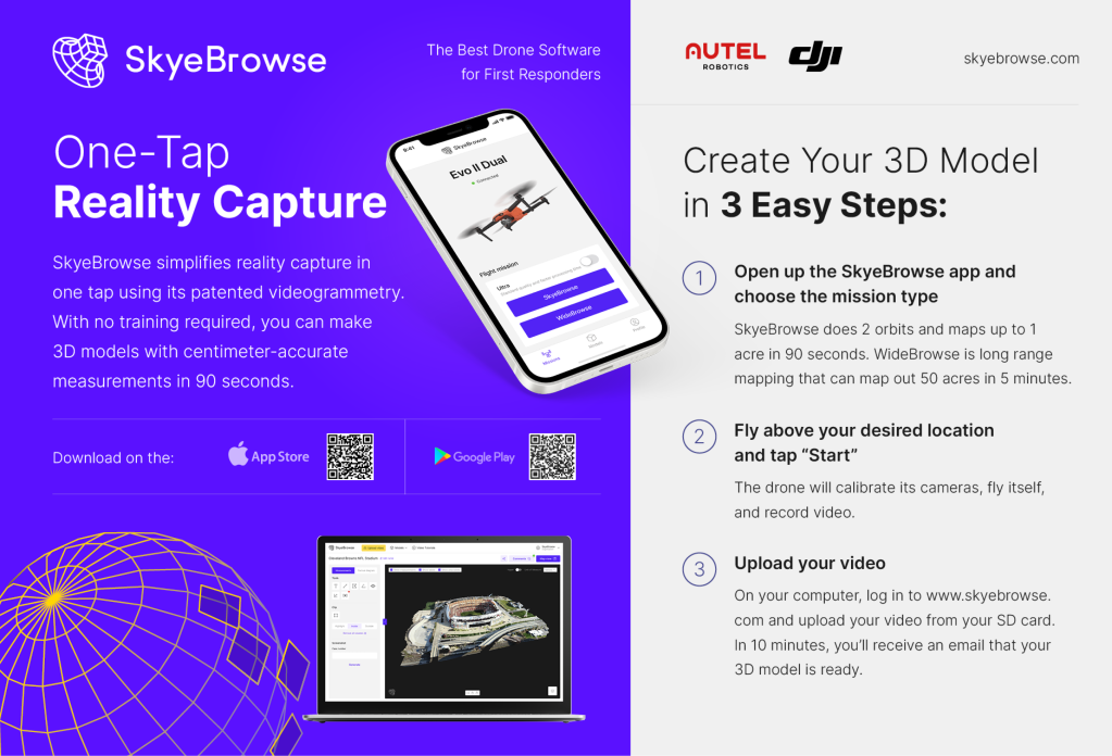 SkyeBrowse drone 3D modeling free app