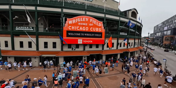 chicago cubs wrigley field viral drone video