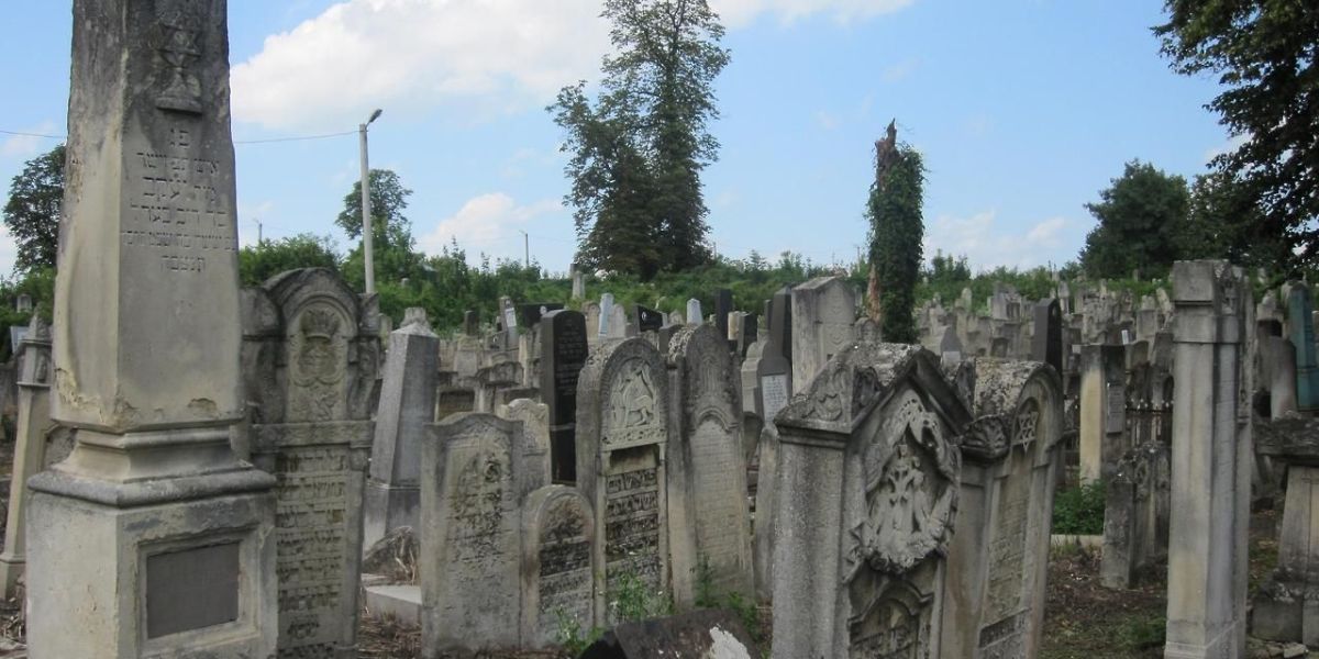 Jewish cemetery drone