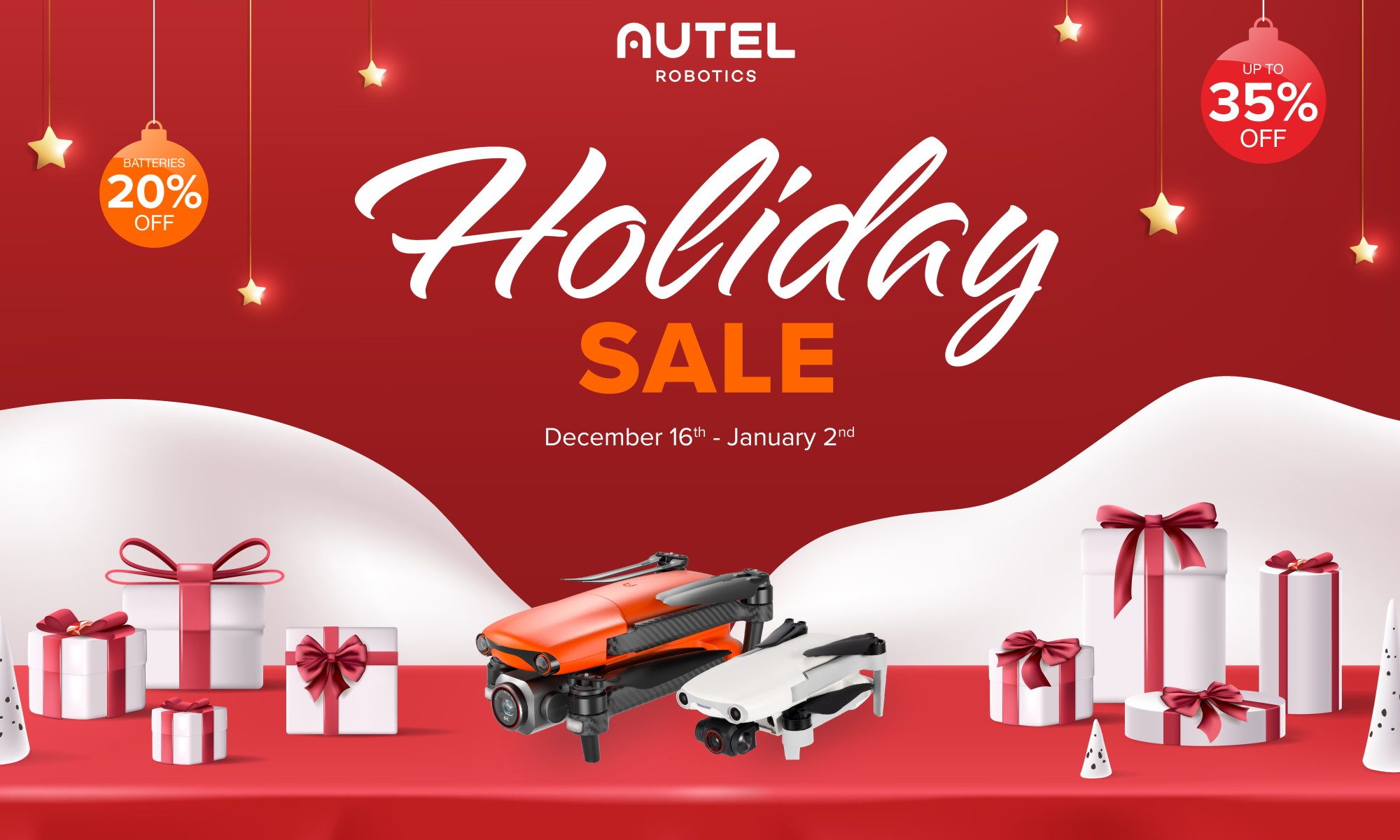 Праздничные предложения Autel: скидки на комплекты дронов до 35%