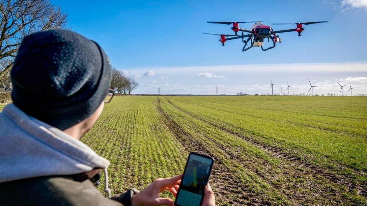 uk agricultural drone spraying caa