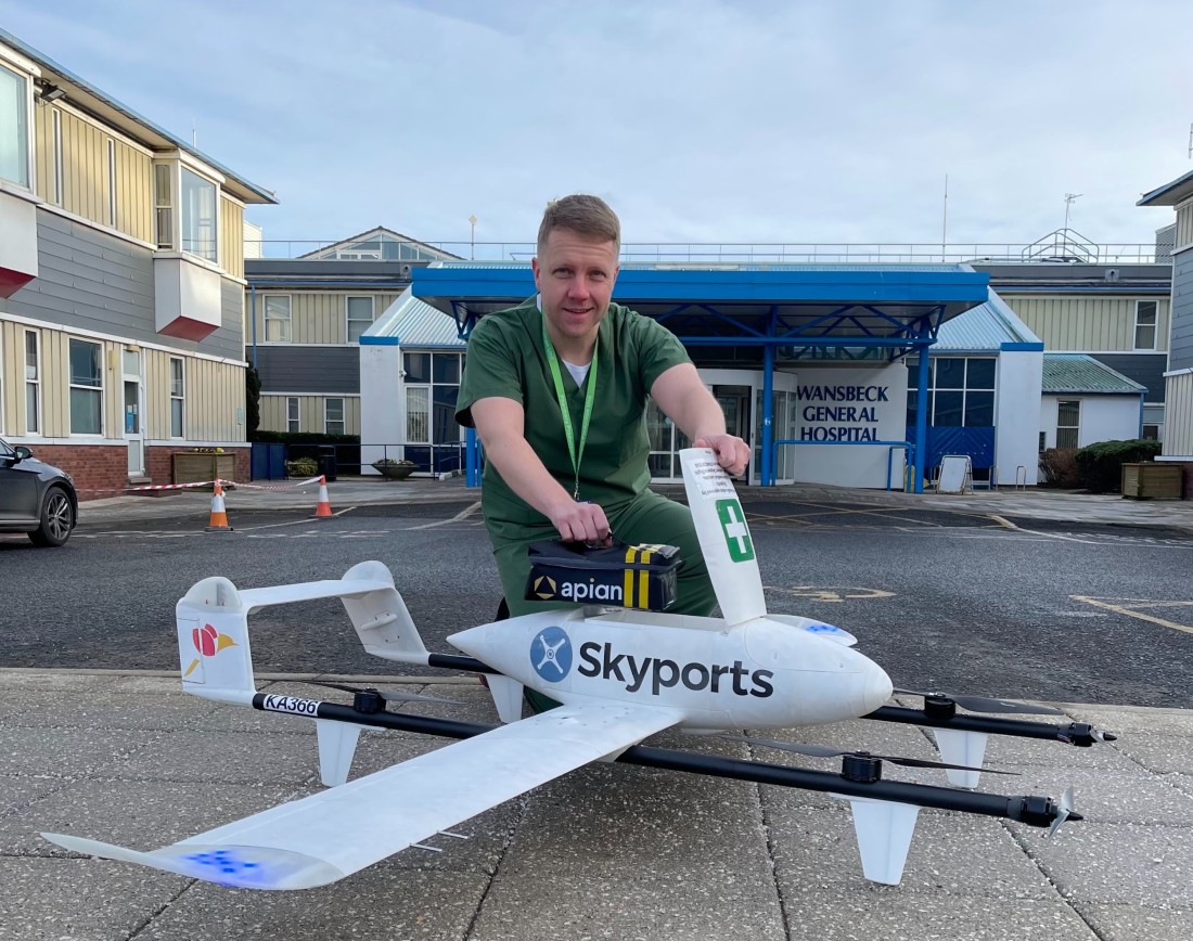 UK drones health care