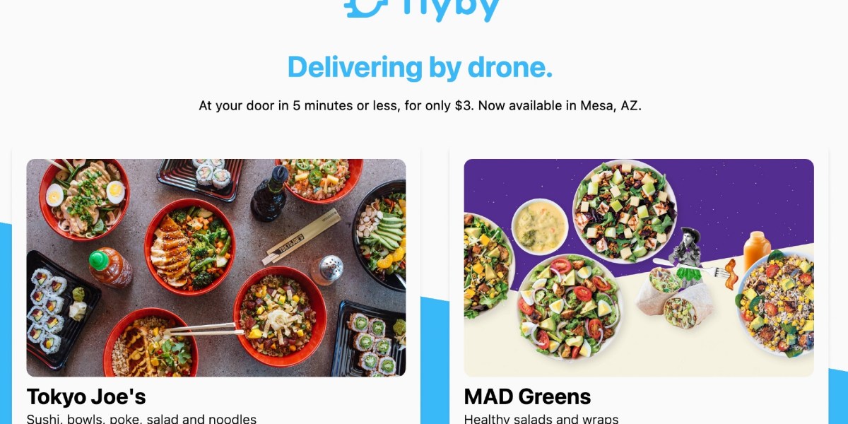 Flyby drone delivery