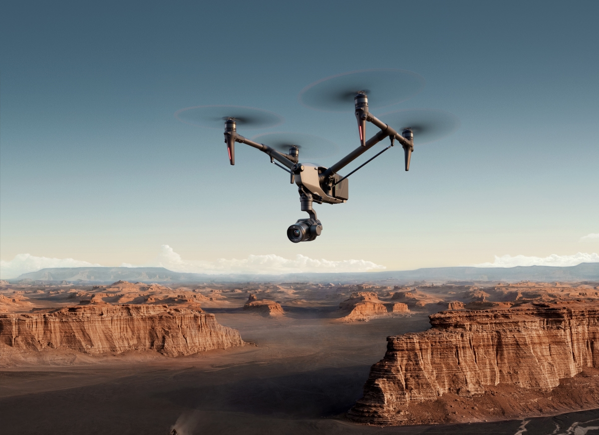 Jelajahi DJI Inspire 3, drone profesional dengan kamera udara 8K