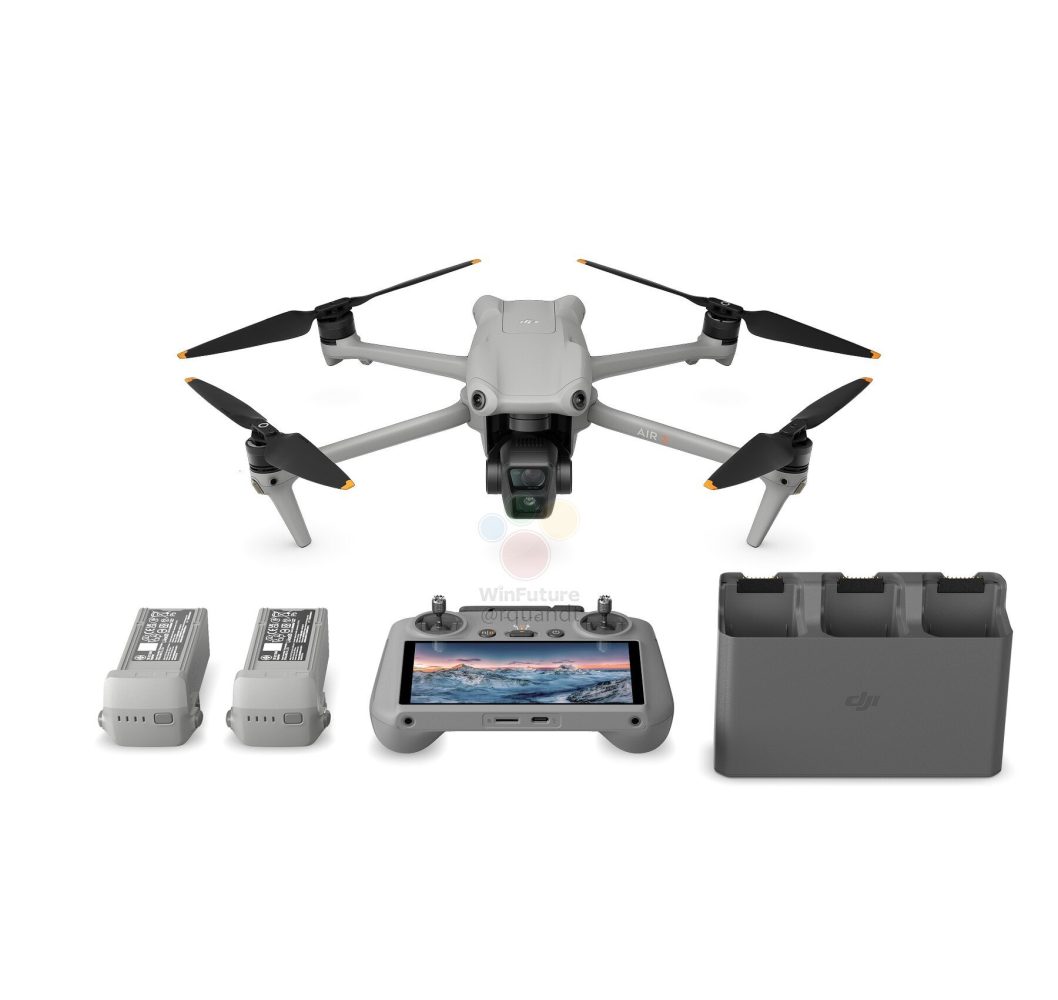 DJI Air 3 Product Photo RC 2 with batteries new remote controllers drone fcc