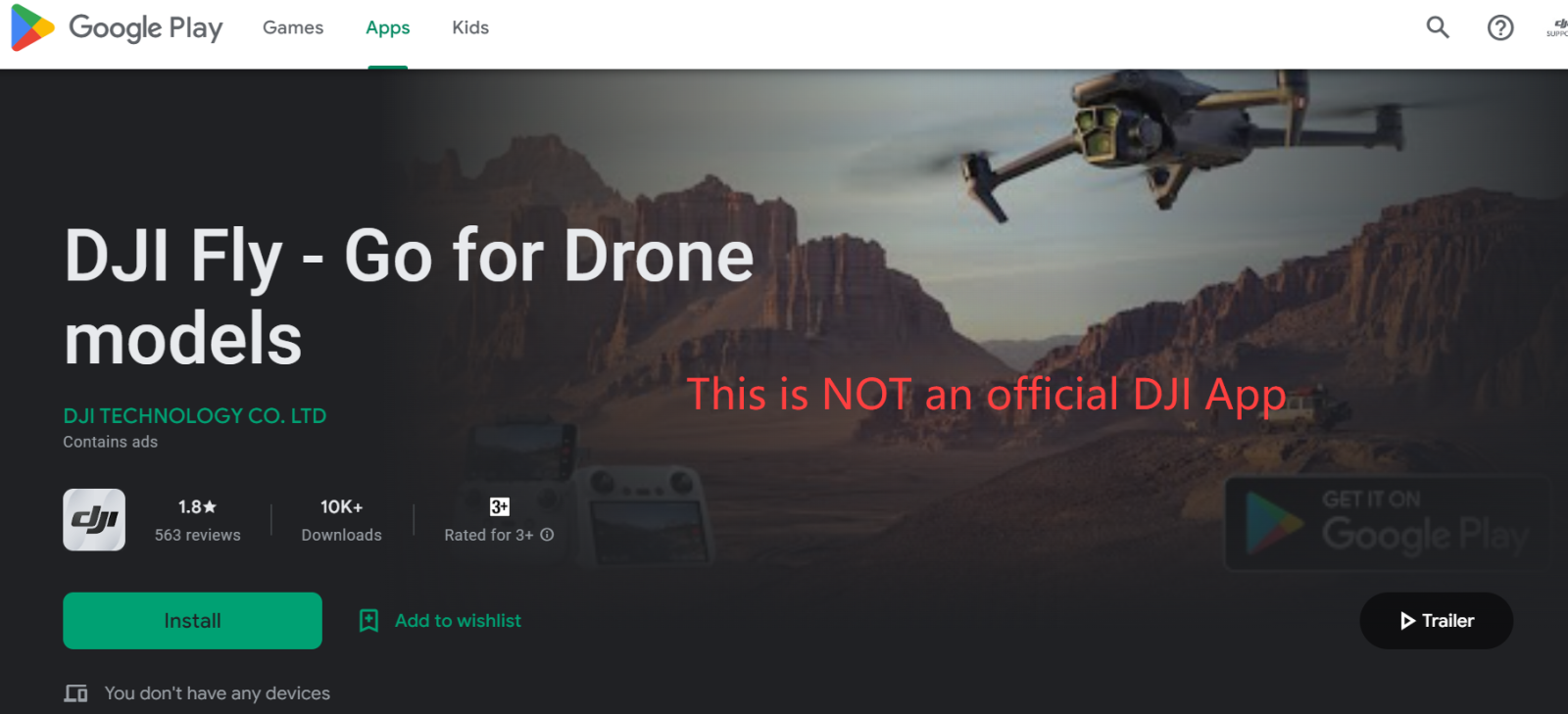 DJI drone app