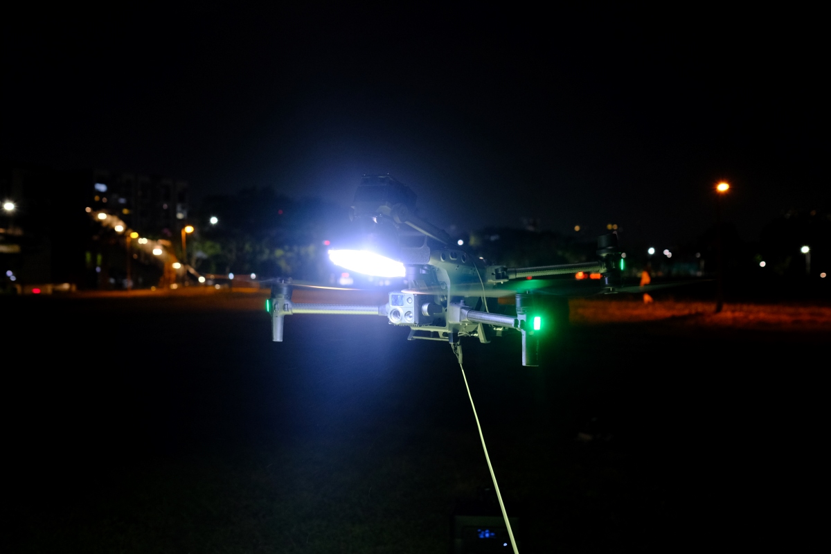 New drone floodlight can illuminate two tennis courts at once