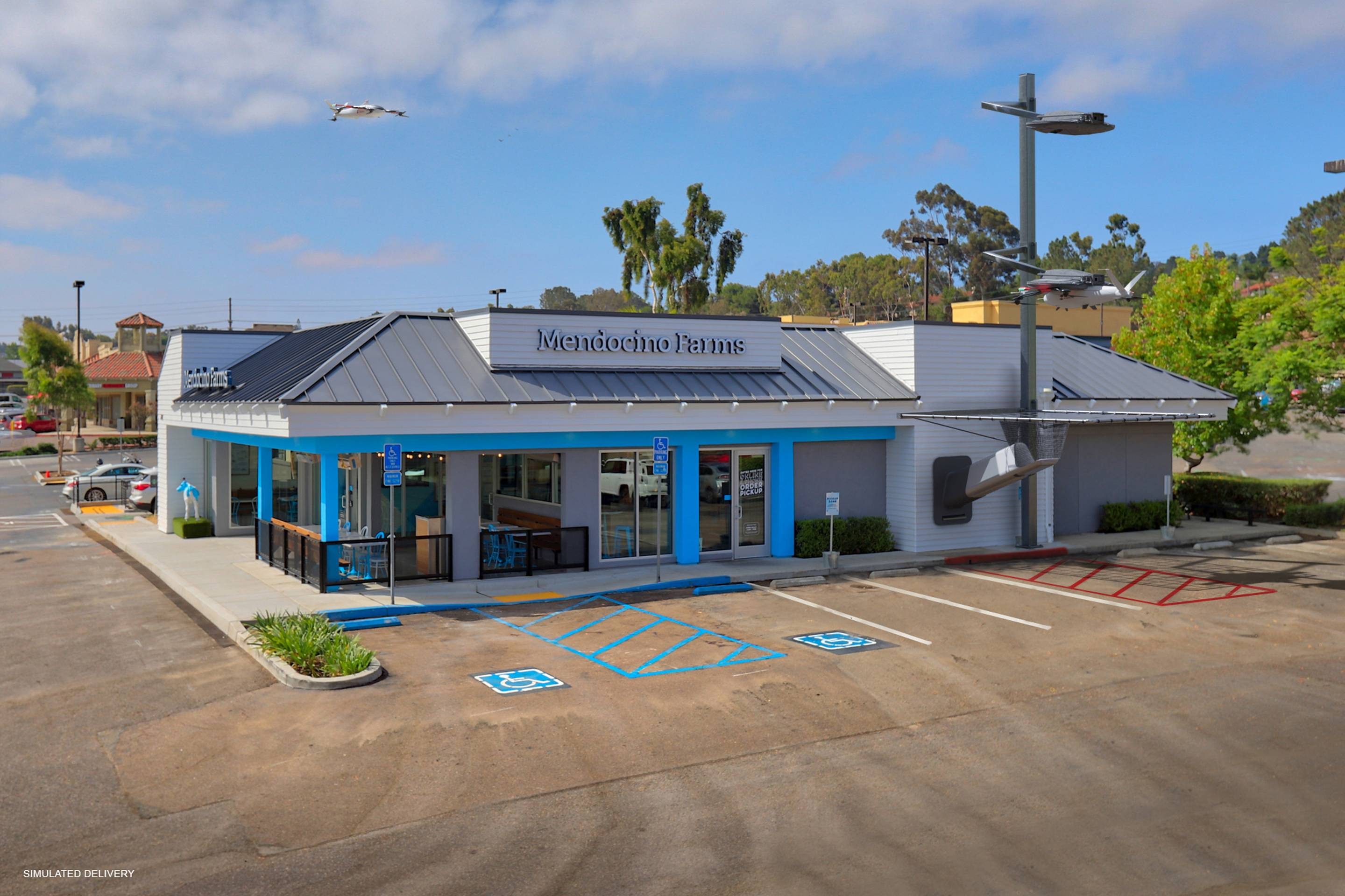 Zipline расширяет деятельность по доставке дронами в США совместно с Mendocino Farms