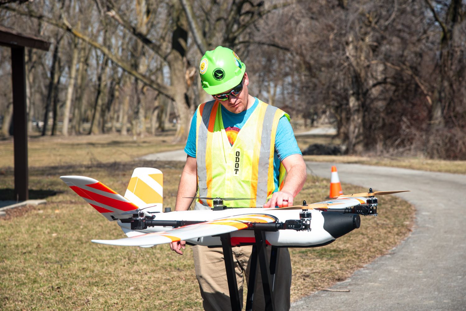 ohio route US 33 traffic monitor drone surveillance