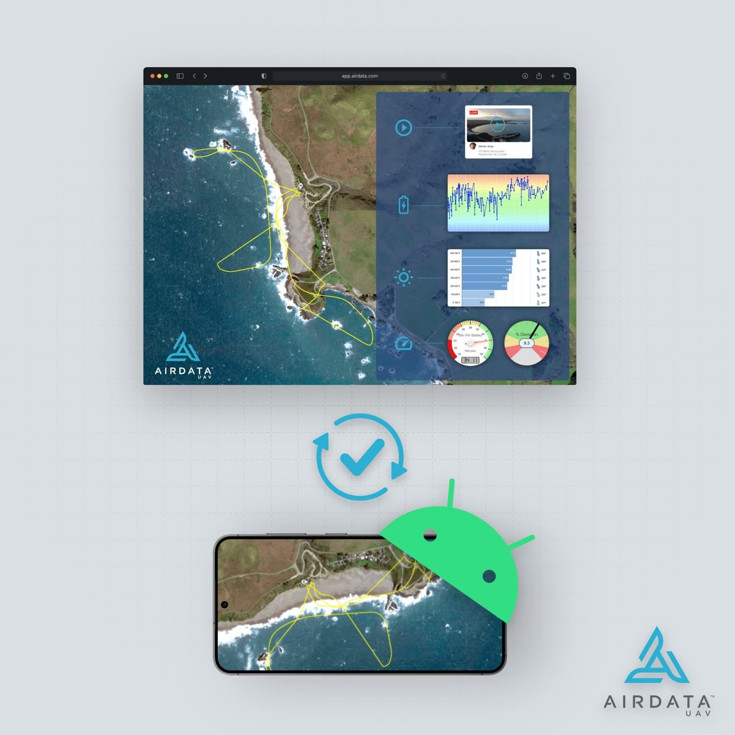 AirData в партнерстве с Google для решения проблемы удаления данных дронов DJI