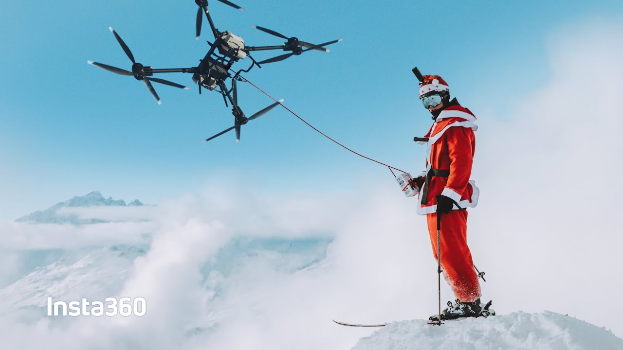 santa drone sleigh insta360 x4