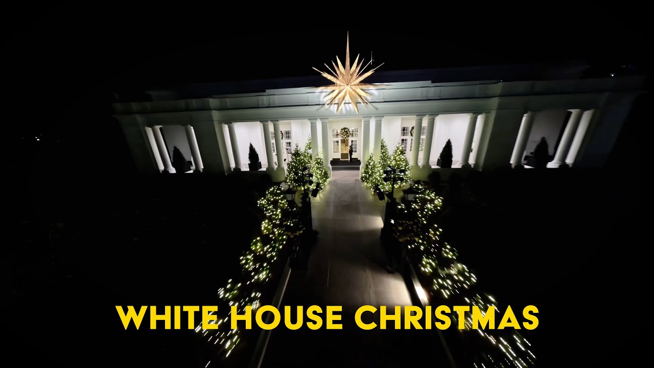 white house christmas drone tour