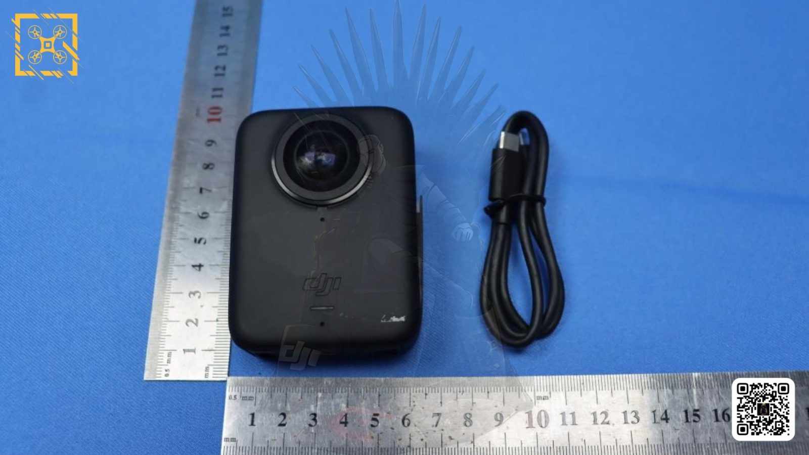 DJI Osmo 360 leaked image showing measurements