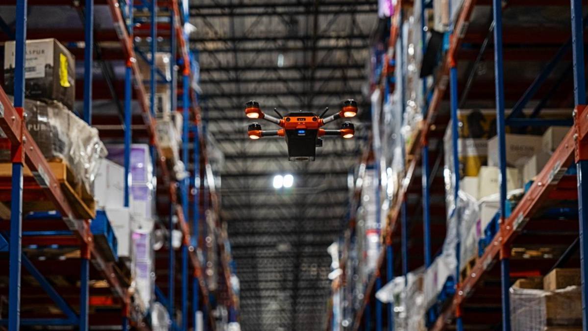 Corvus One autonomous warehouse inventory drone