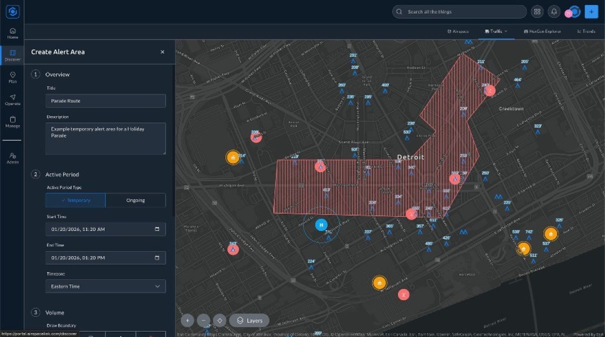 Капитолий штата Мичиган внедряет платформу управления трафиком дронов для мониторинга неба
