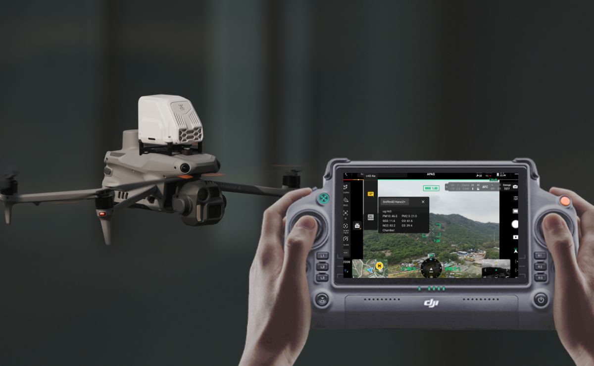 Этот датчик позволяет дронам DJI обнаруживать метан и токсичные газы