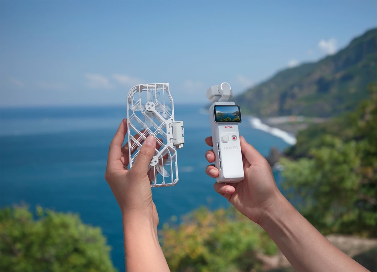 Hoverair versa gimbal camera drone launch