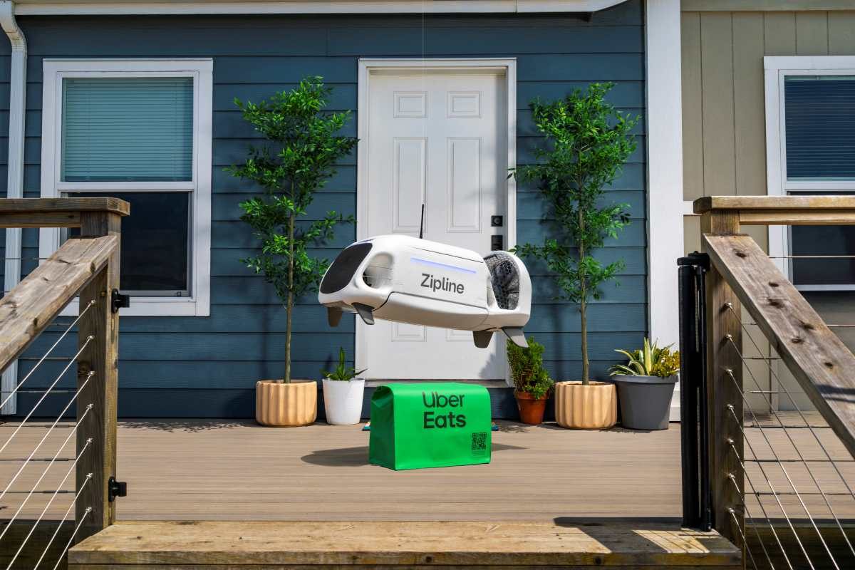 uber eats drone delivery zipline